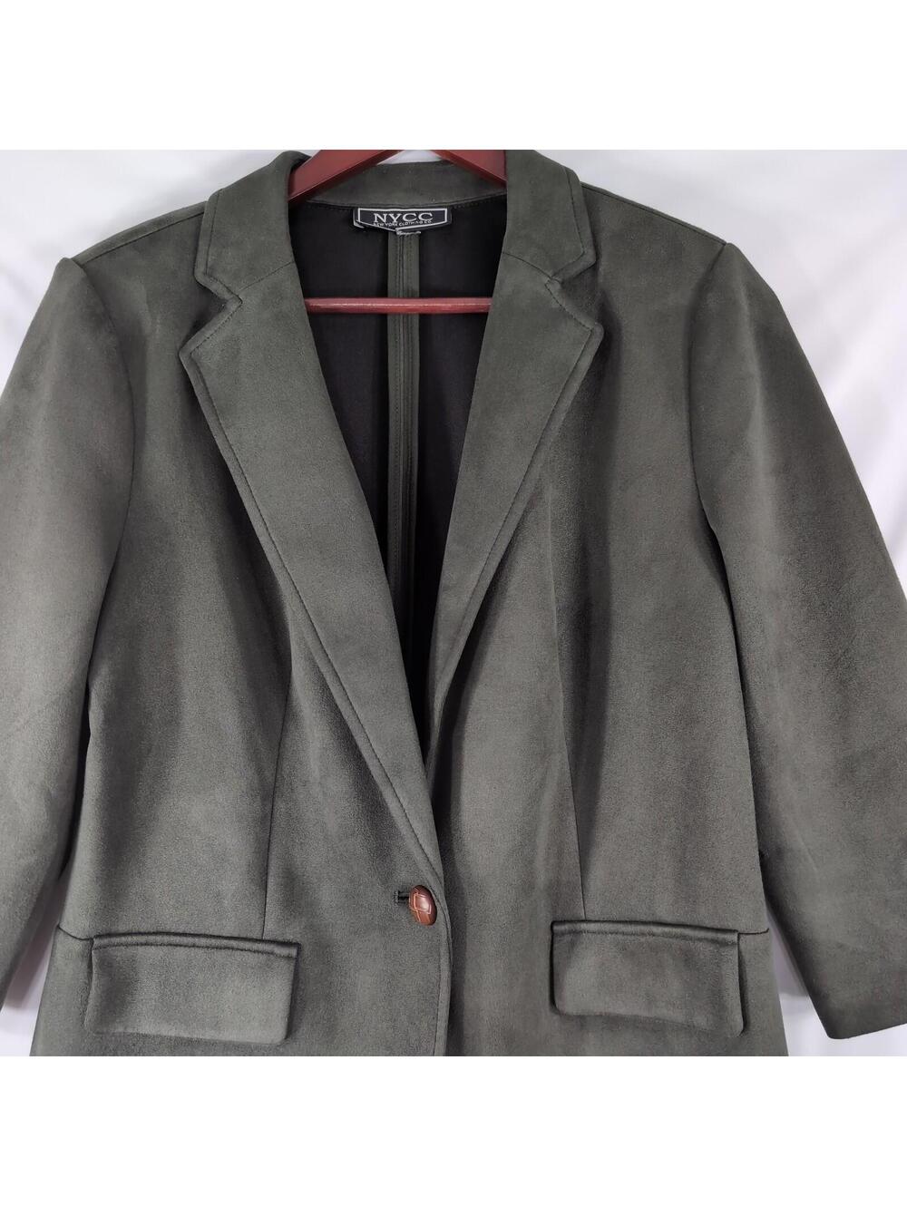 NYCC Women s Blazer Size L Deep Oliver Green